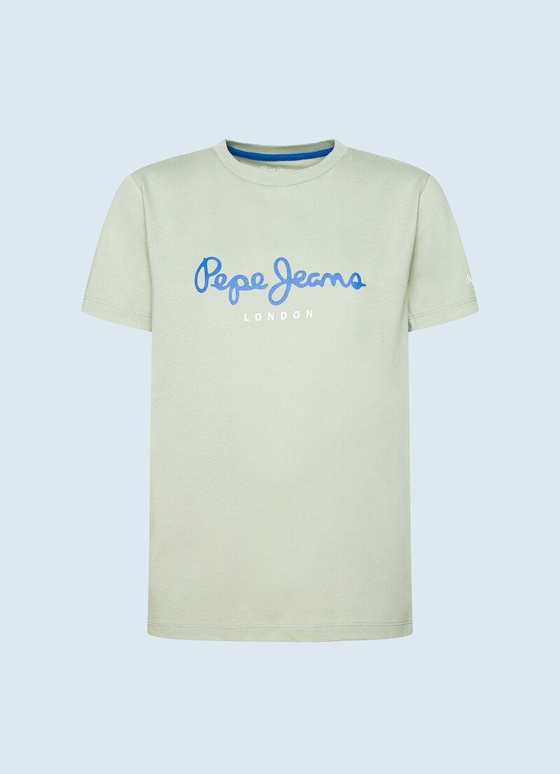 Playeras Pepe Jeans Ni o Ofertas Art Basic T shirt With Logo Verdes